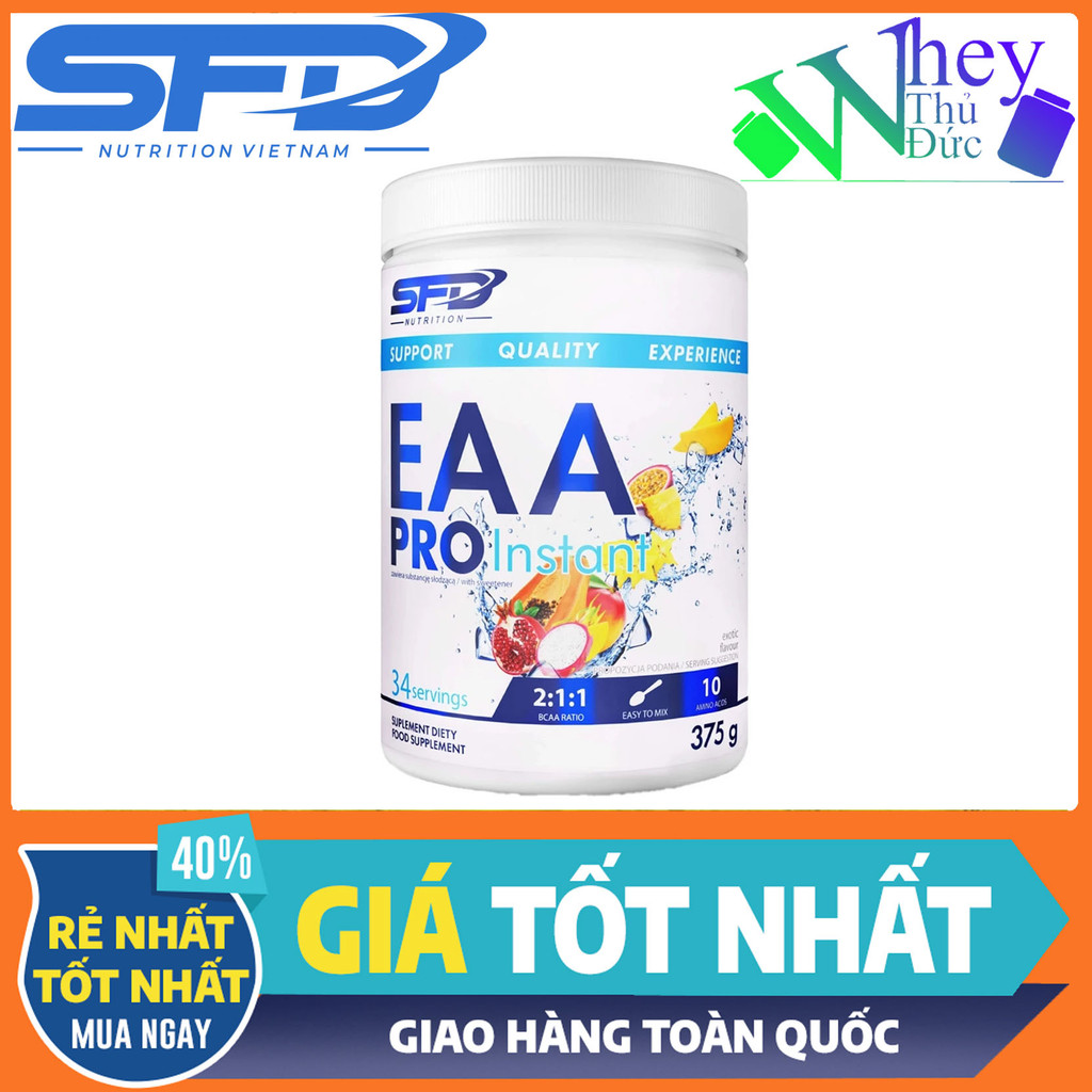 EAA SFD Pro Instant 375g 34 Servings – Bảo Vệ Cơ Bắp, Giảm Mỏi, Hỗ Trợ Hiệu Suất Tập