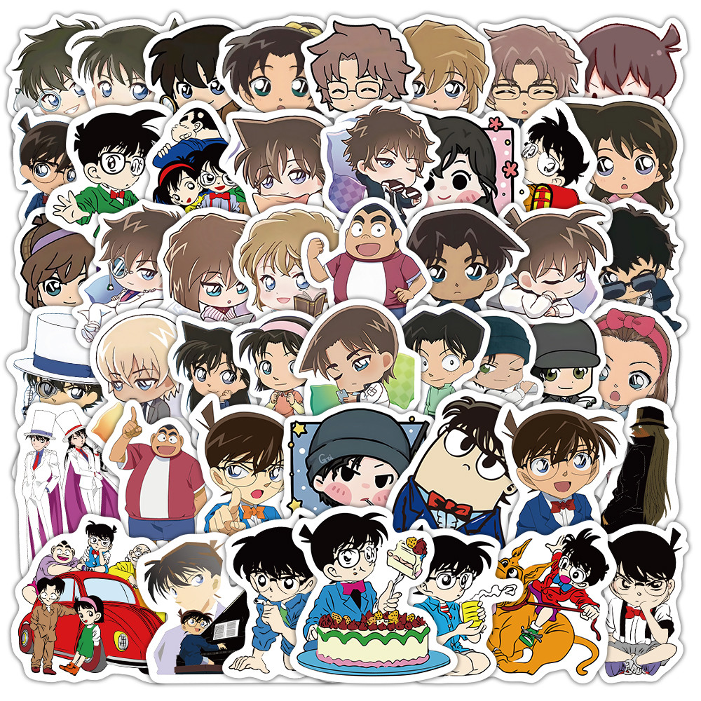 Gói Nhãn Dán Thám Tử Lừng Danh Conan Chibi - 103 Đề Can Anime Phiên Bản Q Cho Điện Thoại & Tạp Chí