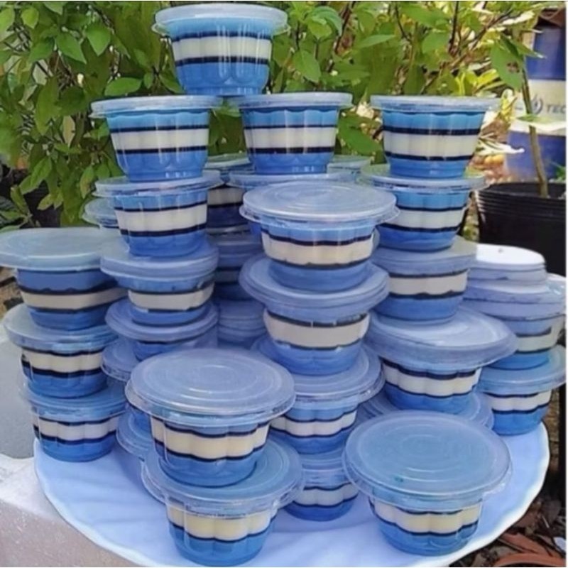 🌼100 Hũ Hoa Mai 100ml Có Nắp, Hũ Đựng Rau Câu, Topping, Panna Cotta, Nước Chấm...🌼