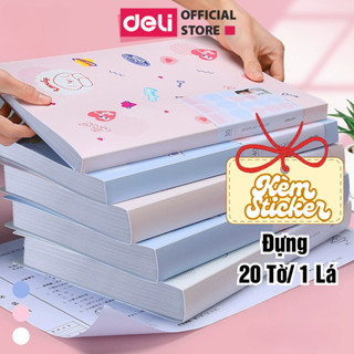 File Lá Tài Liệu 30 40 Túi Đựng Siêu Âm Màu Pastel Học Sinh Deli Đa Năng A4 Tệp Đựng Tài Liệu Họa Tiết Cute