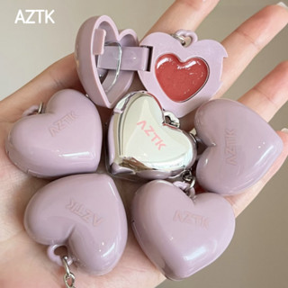  AZTK Love Lip Freeze Pink Sampling Mặt dây chuyền ánh sáng nước Son bóng dưỡng ẩm Màu khỏa thân cho thấy màu sắc mùa thu đông Lip Freeze Lip Gloss 