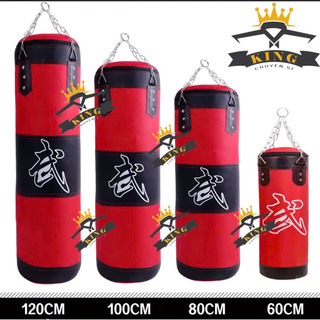 (Đã Nhồi) Bao cát Đấm Boxing treo tường Tiny King chất liệu vỏ cao cấp độn 60cm 80cm 100cm 120cm B01