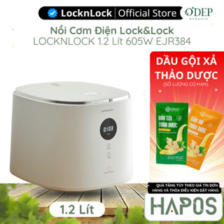 Nồi cơm điện LocknLock 1.2 Lít 605W, Hàng chính hãng Bianco Nemo, cảm ứng, men sứ chống dính EJR384 - HAPOS BEAUTY