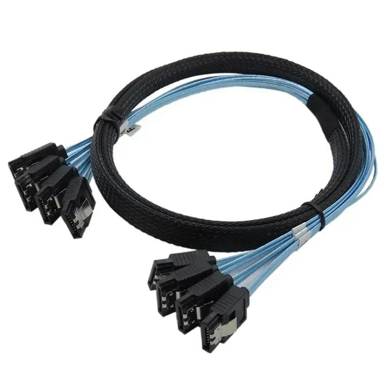 4 / 6 Cái / bộ Sata To Sata 6 Cổng / Bộ Ngày Cáp 7 Pin Đến Sata 7 Pin Sas Cáp 6Gbps HDD Splitter Cáp