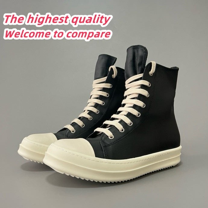 Rick Owens DRKSHDW Old Wax Canvas High Top Lace-Up Casual Sneakers 4750168