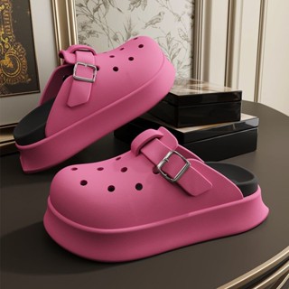 Dép Lê bít mũi đế dày độn cao chống trượt Nữ Mẫu Mới Xăng đan thoáng khí đế mềm mặc ngoài mùa hè