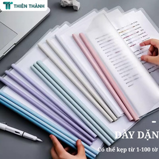 Kẹp Tài Liệu A4 Nhựa PP Bền - Bìa Kẹp Giấy Tờ, File Kẹp Hồ Sơ Trong Suốt Gáy Rút Đa Năng, Dễ Dùng