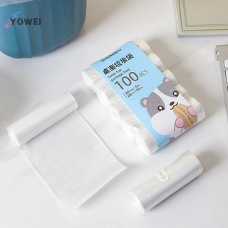 YOWEI 5 Cuộn 100 Chiếc Túi Đựng Rác Hộ Gia Đình Dày Nhỏ Để Bàn Rác Có Thể Túi Rác Dùng Một Lần Túi Rác Dụng Cụ Nhà Bếp VN