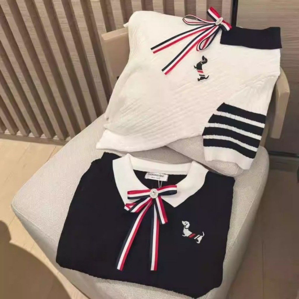 Meet-Adm Áo Thun Dệt Kim Tay Ngắn Cho Nữ Áo Thun Cổ Polo Thời Trang Mùa Hè Mới Đa Năng | BigBuy360 - bigbuy360.vn