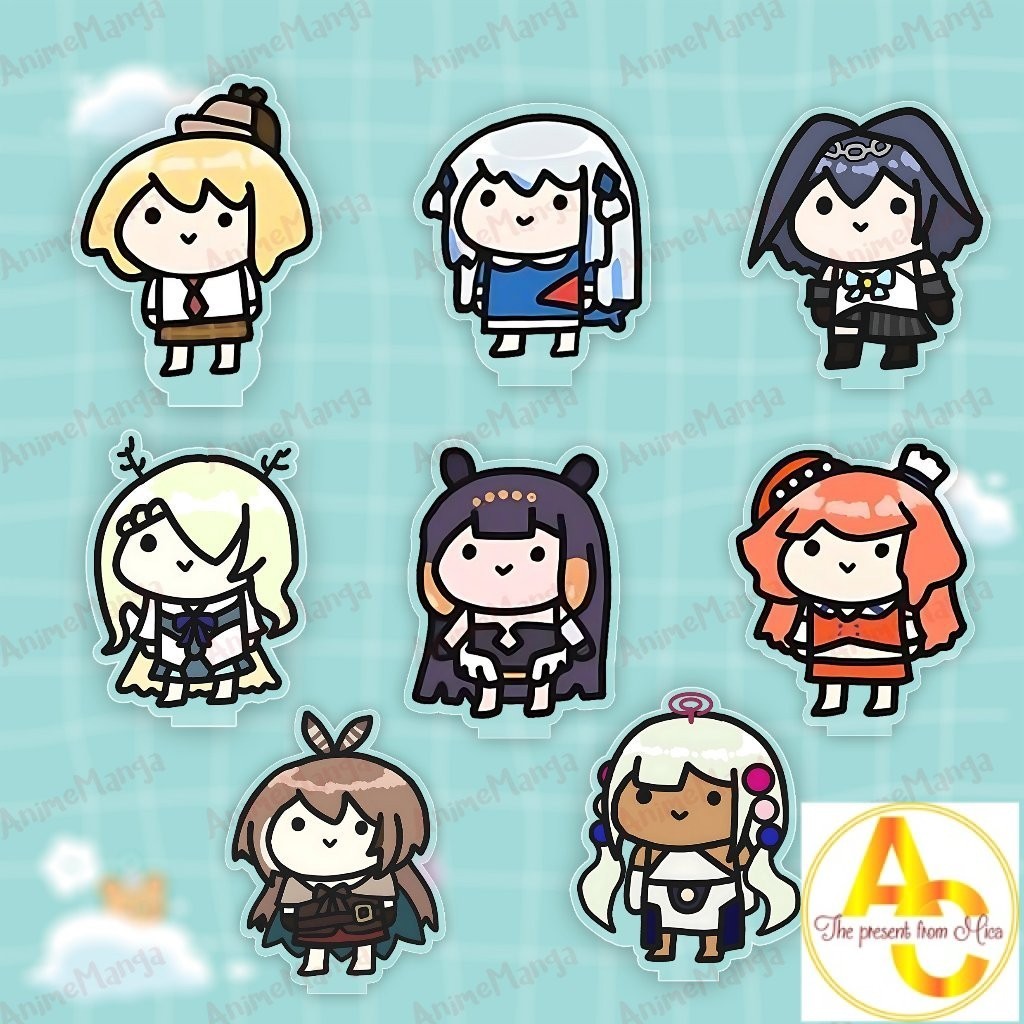 Mô Hình Standee bằng arcrylic Hololive nhân vật Vtuber Cosplay Ông già noel