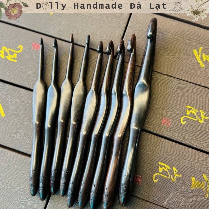 Kim móc Jinlan gỗ nguyên khối phiên bản mới nhất, kim móc gỗ loại tốt - Tiệm Len Dolly  (sưu tầm kim