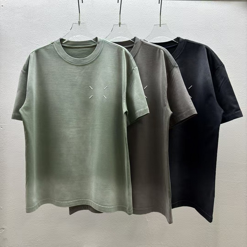 Áo thun cotton khâu logo m6 phong cách cổ điển