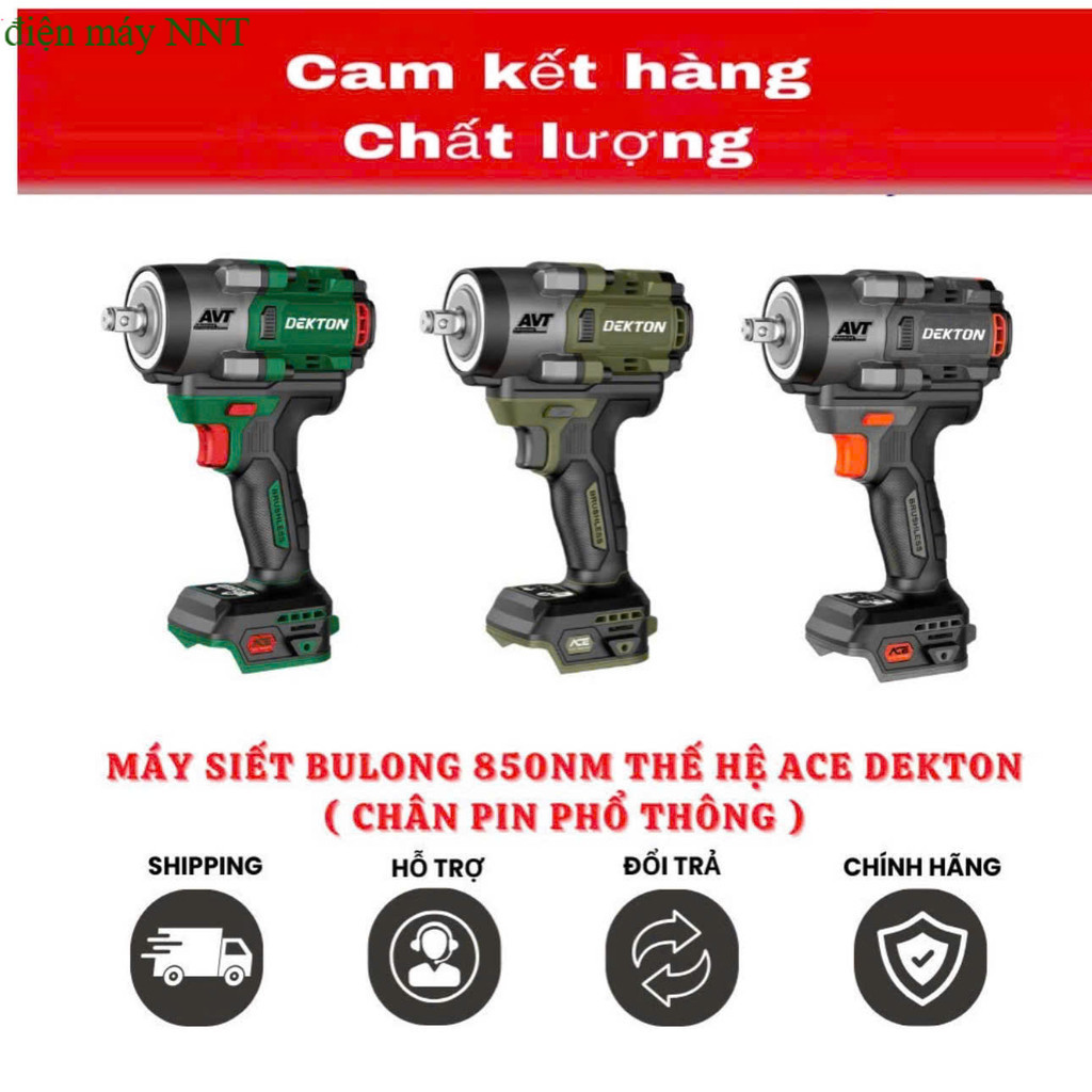 (Thế Hệ ACE) Máy Bulong 680Nm DEKTON M21-IW680PROMAX Bảo Hành 12 Tháng Điện Máy NNT
