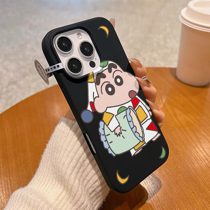 ốp lưng iPhone 11 12 13 14 15 16 Pro Max Anime crayon shin-chan silicone Tương thích với iPhone 11 1