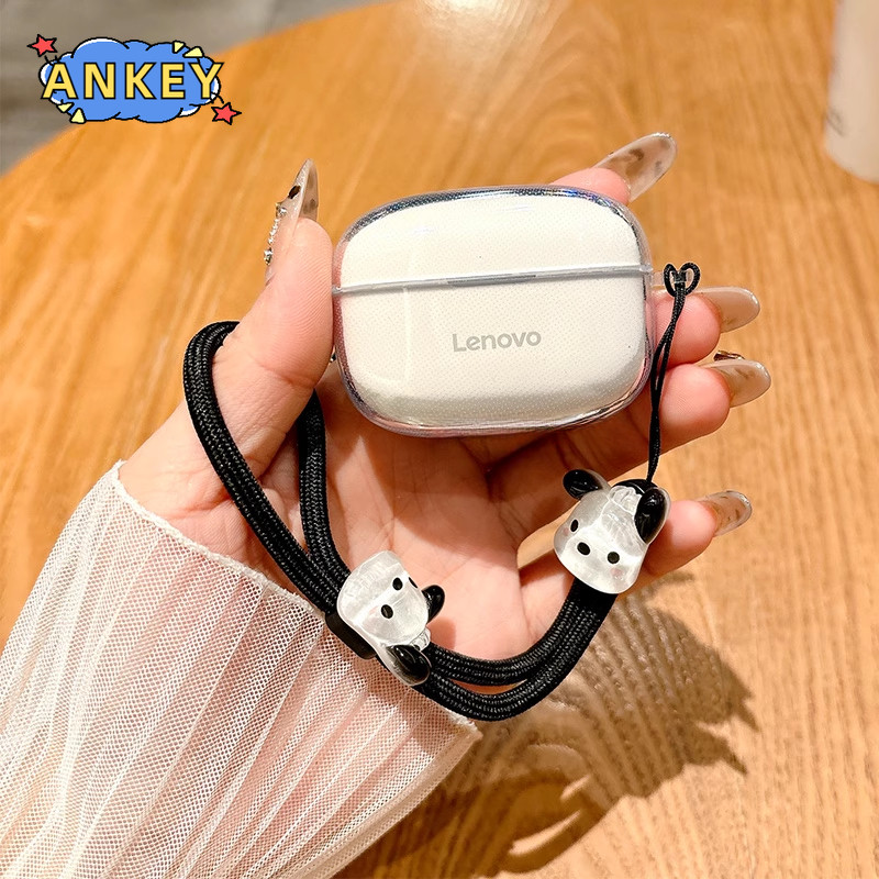 For Lenovo EA110 Transparent Earphone Silicone Case Earbuds Cute Dog Waterproof Shockproof Soft Prot