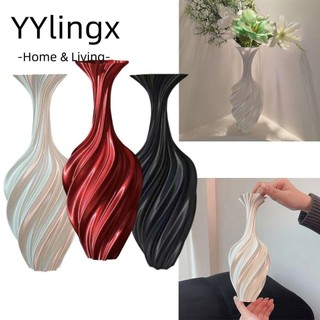 Bình trang trí YYLINGX, Bình hoa in họa tiết xoáy phong cách cổ điển, Bình hoa trừu tượng in hình Bắc Âu Trang trí nội thất