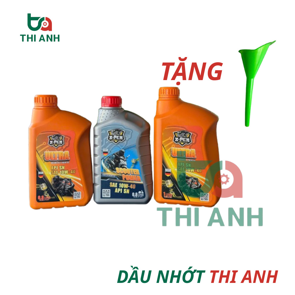 Nhớt XPEN Cho Xe Máy Tay Ga Xe Số XPEN 4T Ultra Sae 10w40 API SN Bán Tổng Hợp Phù Hợp Cho Nhiều Dòng Xe
