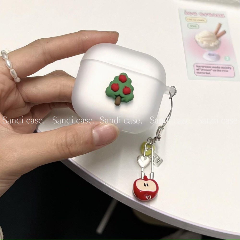Matter Trong Suốt Apple Tree AirPods 4 Dành Cho AirPods 1 / 2 / 3 / Pro / Pro2 Ốp Lưng TPU Mềm Apple