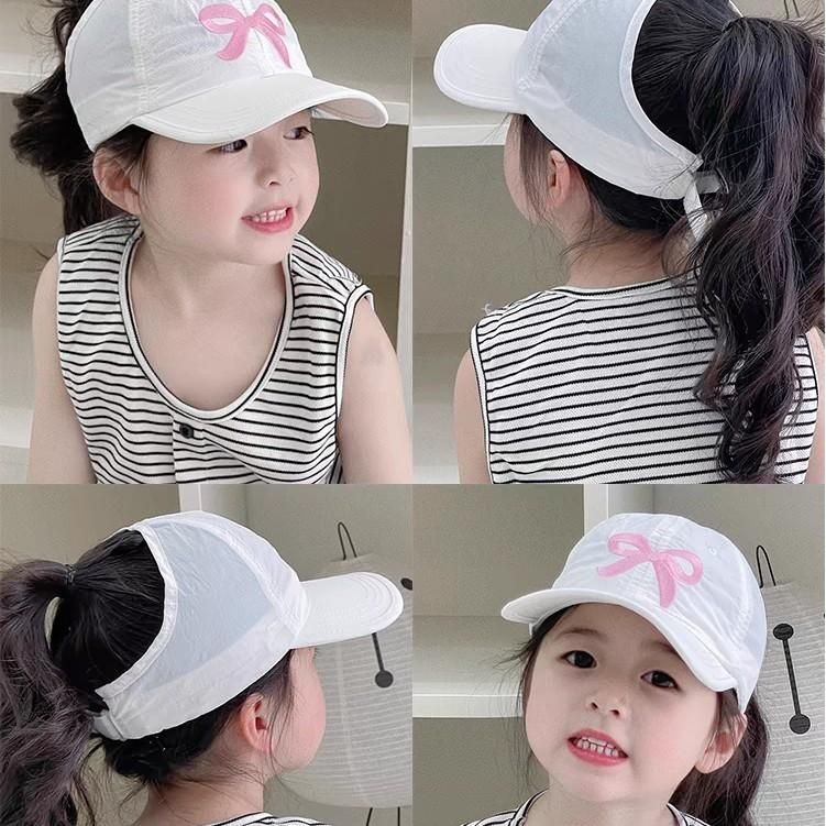  Mũ lưỡi trai cho bé Mũ nón nửa đầu THÊU NƠ xinh chất thoáng mát phù hợp cho bé MLT Hat 