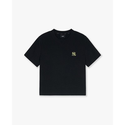 MLB - Áo croptop nữ cổ tròn tay ngắn Summer Vintage_3FTSX0253-50BKS