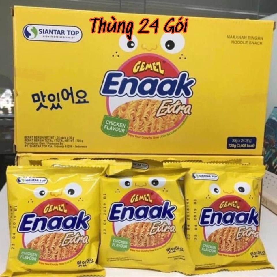 Mì trẻ em Enaak Indonesia vị gà nướng ăn liền, combo 1 thùng 24 gói, 1 gói 30gram mì ăn liền trẻ em