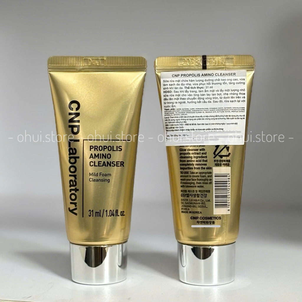 Sữa Rửa Mặt Keo Ong CNP Laboratory Propolis Amino Cleanser 31ml - Cấp Ẩm, Làm Sạch Dịu Nhẹ