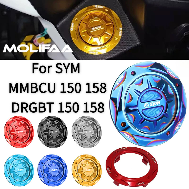 Xe Máy CNC Nhôm Trước Dầu Bình Nhiên Liệu Nắp Cho SYM MMBCU 150 158 DRGBT 150 158 Trang Trí Bao Phụ 