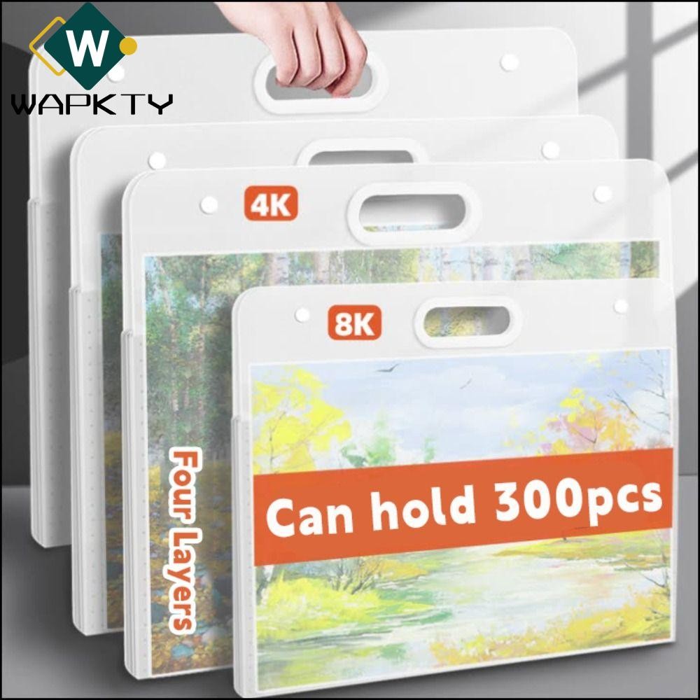 Thư mục tập tin WAPKTY, Túi lưu trữ giấy vẽ bốn lớp A2 / A3 / A4, Album ảnh 4K / 8K / 16K chất lượng