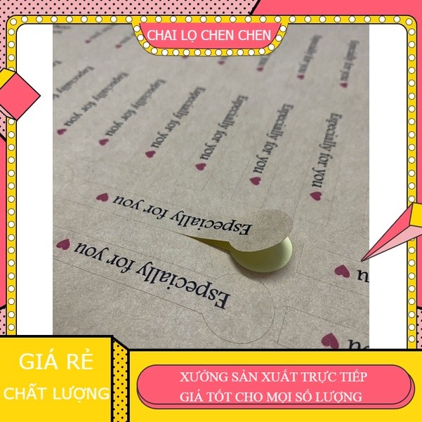 COMBO Tem dán stiker chữ Especially for You dán trang trí