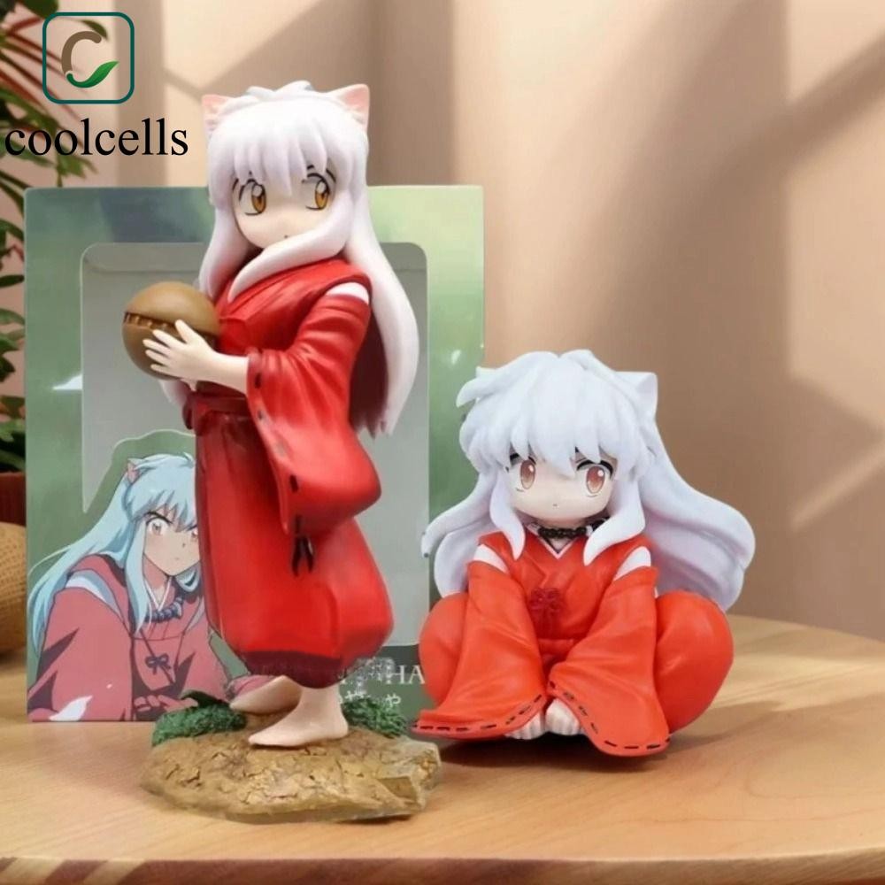 COOLCELLS Tuổi thơ Inuyasha Hình, PVC Tóc trắng Anime Inuyasha PVC Hình, Anime Ngoại vi Q Phiên bản 