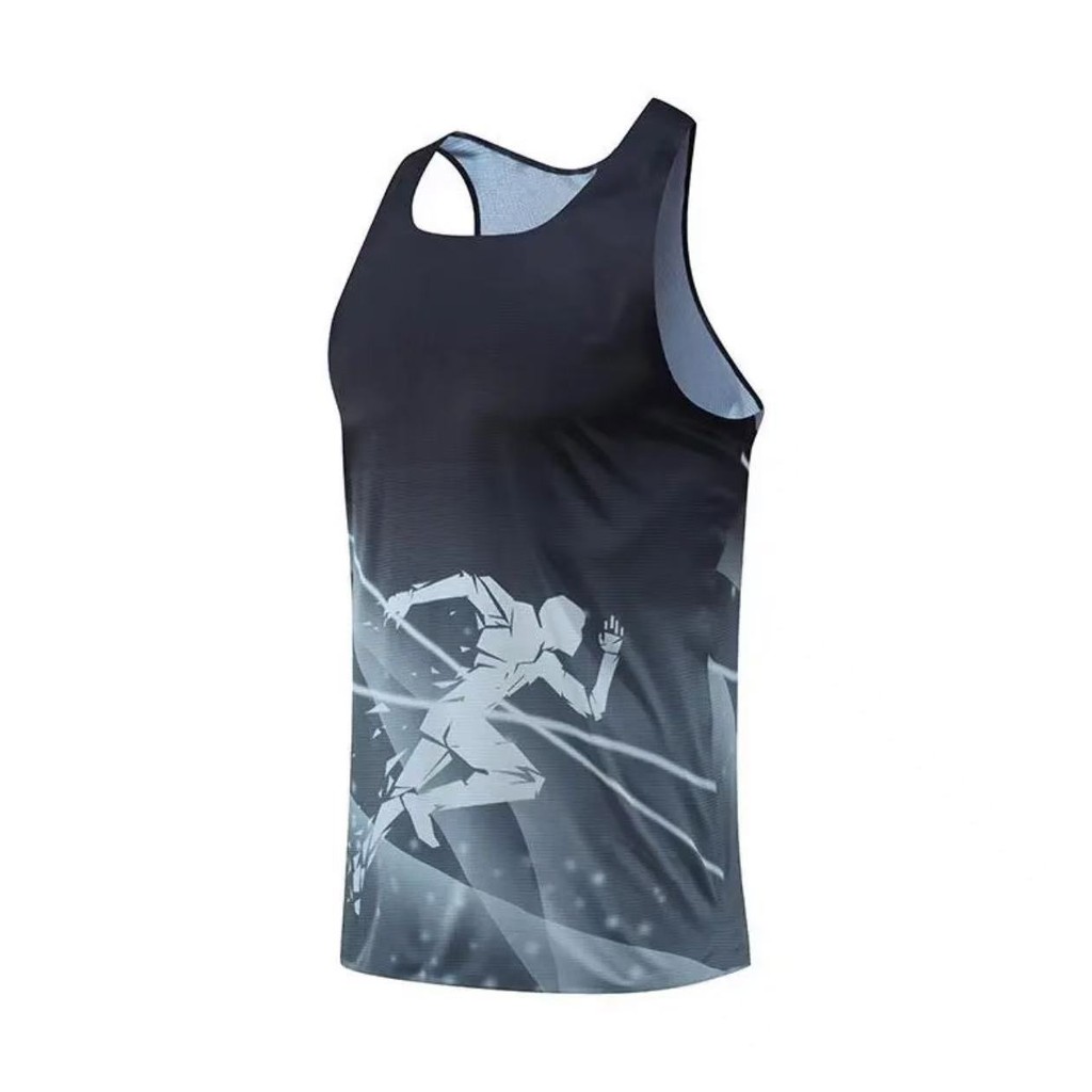 Quick-Drying Sports Vest Men's Marathon Hurdle Running Step Light Breathable Wicking Fitness Running