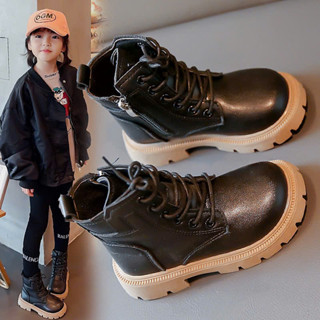 Giày Bốt cho Bé Trai Bé Gái Cao Cổ Từ 1 - 7 Tuổi Quai Dán Da PU Bóng Phong Cách Thể Thao Cá Tính C77 Lạc Lạc 0604