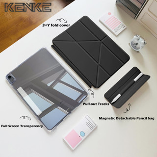 Ốp lưng iPad KENKE Bìa gấp 'Y',' Vỏ acrylic có thể tháo rời 2 trong 1 for bao da ipad gen 10 gen 11 Ốp ipad a16 ốp ipad mini 7 mini 6 air 5 case air 4 air m2 11 inch ipad gen 7 8 9 ipad pro 11 inch túi đựng ipad case ipad