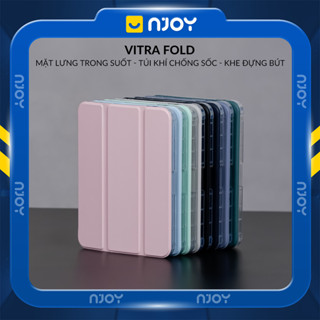 Ốp Bao Da Trong Suốt Gấp Gọn Kiêm Giá Đỡ Có Khay Đựng Bút Cho iPad Pro M4 M2 M1 Air 7 6 5 4 Mini 7 6