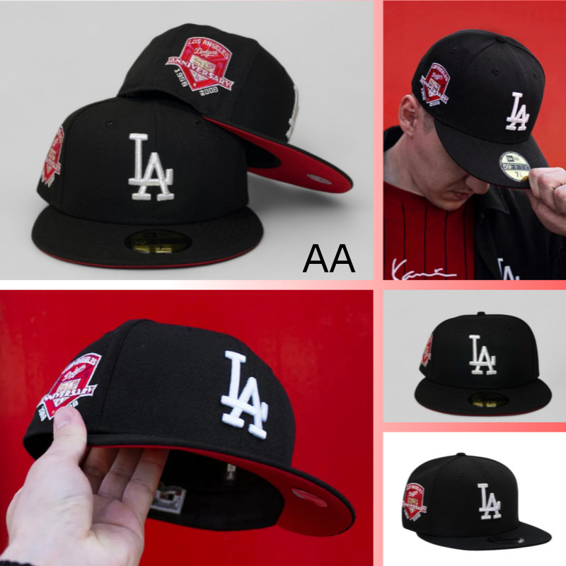 NEW / ERA 59FIFTY MLB LOS ANGELES DODGERS KỶ NIỆM 50 NĂM ĐEN / ĐỎ UV FITTED CAP [Mới] Mũ bóng chày t