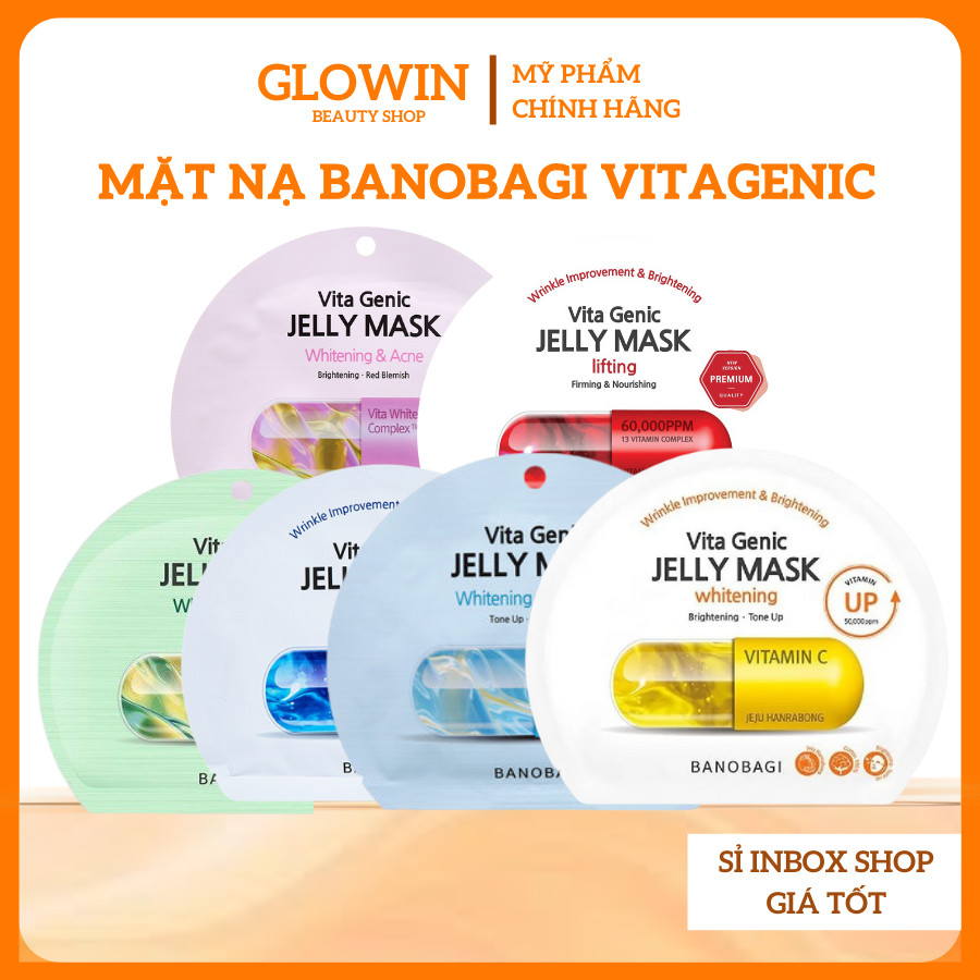 Mặt nạ Banobagi Vita Genic Jelly Mask 30ML mặt nạ Banobagi SUPER Collagen giúp dưỡng sáng cấp ẩm cho