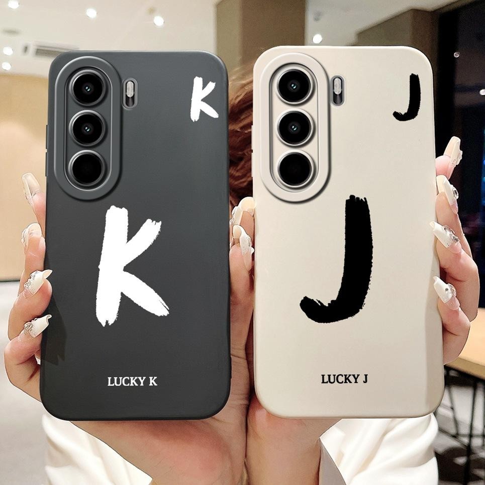 Ban Đầu Họa Tiết Chữ Cái Vỏ Cho Itel Power 70 Power70 P70 P673L Vỏ Điện Thoại Camera Bảo Vệ Mặt Sau 