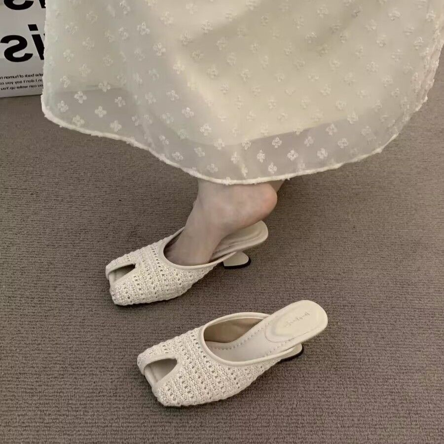 Giày lười Bohemian, Giày sandal gót khối dệt