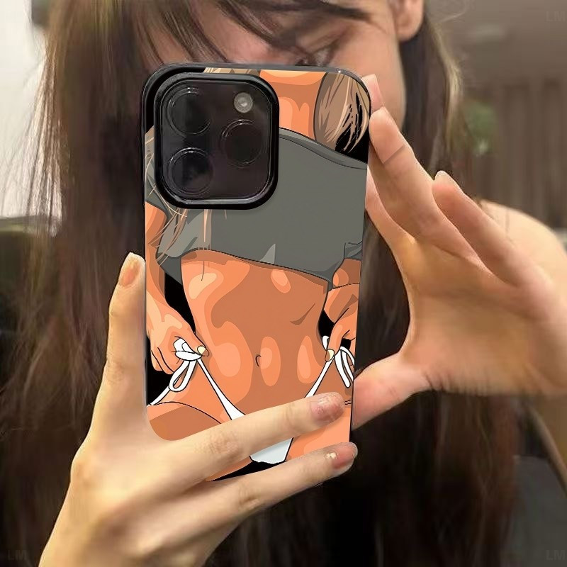 Ốp điện thoại chống sốc mới cho cô gái sexy, tương thích với iPhone 16 Pro Max, 15 Pro, 16 Plus, 8 P