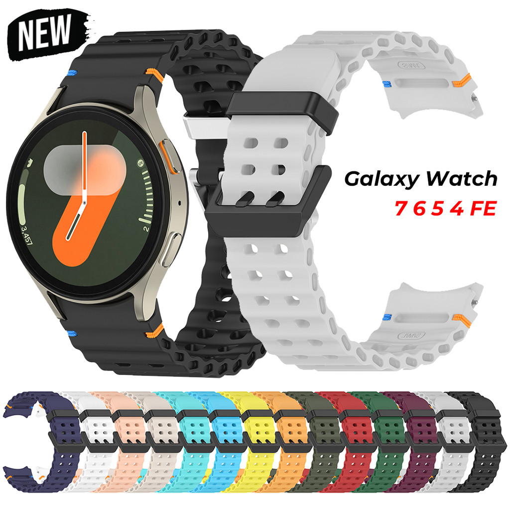 Dây đeo silicon thể thao No Gaps cho Samsung Galaxy Watch 7 / 6 / 5 Pro / 4 cổ điển 40mm 44mm Vòng đ