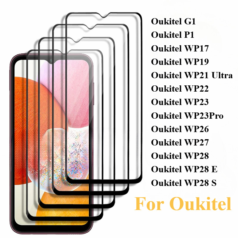 Dành Cho Oukitel P1 G1 1-3 Chiếc HD Đen Edge Kính Cường Lực Cho Oukitel WP28S WP28E WP28 WP27 WP26 W