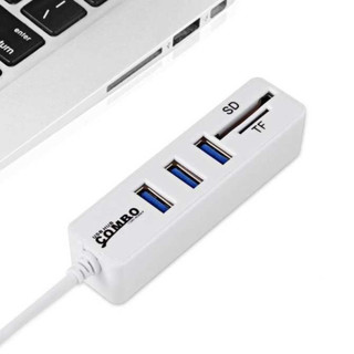 Usb hub combo 2 in1 Siêu Tốc Độ USB 2.0 3 Port Splitter HUB + USB Card Reader -dc2414