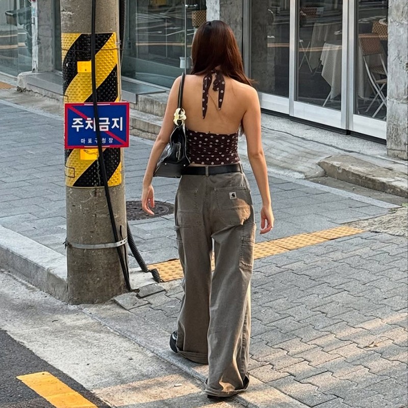 Klalien Chấm Bi In Áo Vest Nữ Y2K Ren Backless Dây Cổ Chữ V Skinny Xu Hướng Mùa Hè Hàng Ngày Đường Phố Cơ Bản Sang Trọng Áo | BigBuy360 - bigbuy360.vn