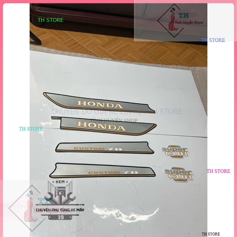 Bộ tem xe cub82,70 đời tem cốp chìm (TH STORE)