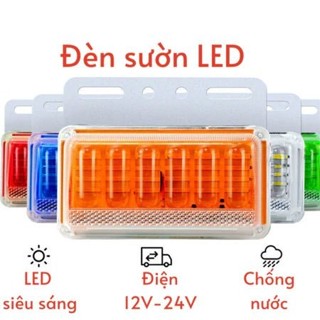 Đèn sườn xe tải 12V 24V đèn LED hông xi nhan xe tải với 3 chế độ soi lốp, xi nhan, hành trình