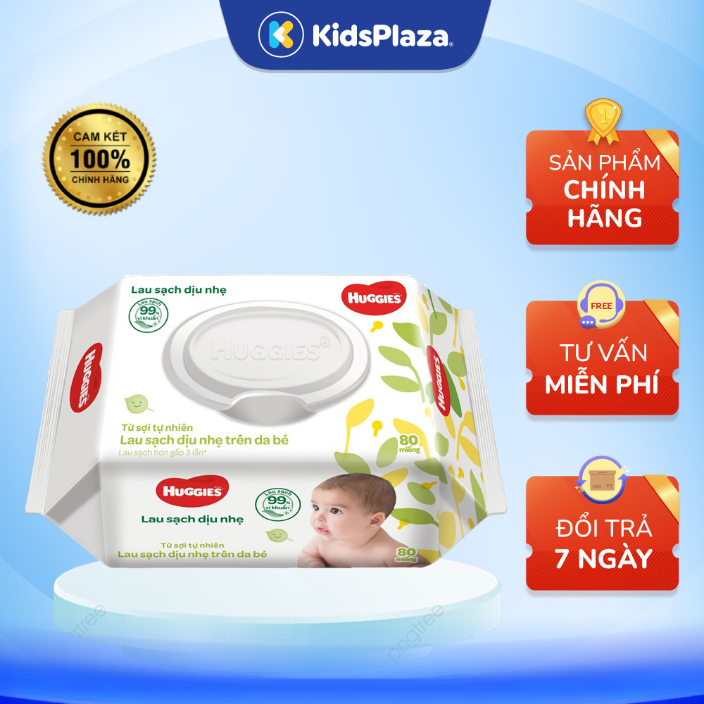 Khăn ướt Huggies 80 tờ - Chính Hãng Kids Plaza