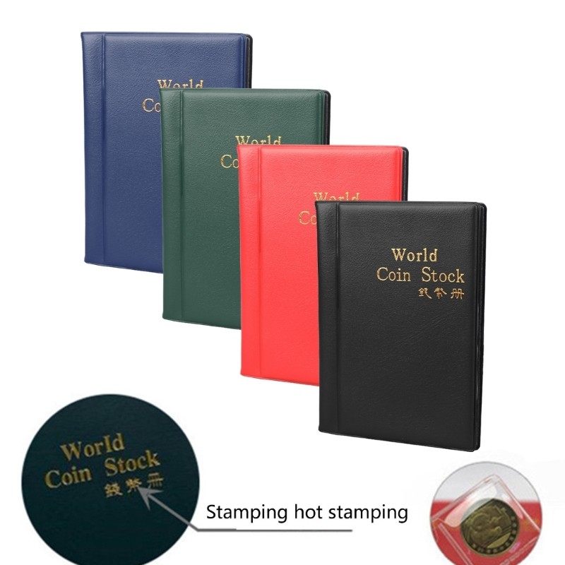 Fine Coin Album 120 Túi 10 Trang World Coin Storage Folder Album Thu Tiền