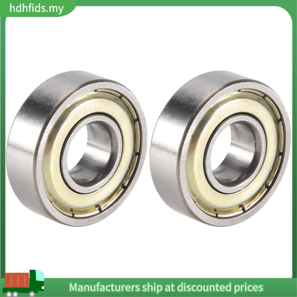 [in] 2 Vòng bi rãnh sâu kín được bảo vệ kép 6000Z / 6000ZZ 26mm x 10mm x 8mm