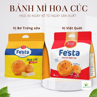 Combo 3 túi bánh mì hoa cúc ngàn lớp Festa Richy- Date 30 ngày kể từ NSX