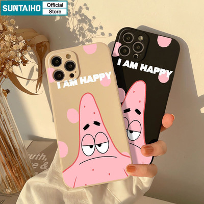 Suntaiho Ốp Lưng iPhone Hài Hước Patrick Star Happy Silicon Mềm Cao Cấp Chống Sốc Cho iPhone 11 12 13 14 15 16 Pro max IP 7 8 Plus Iphon X Xs XR Xs max